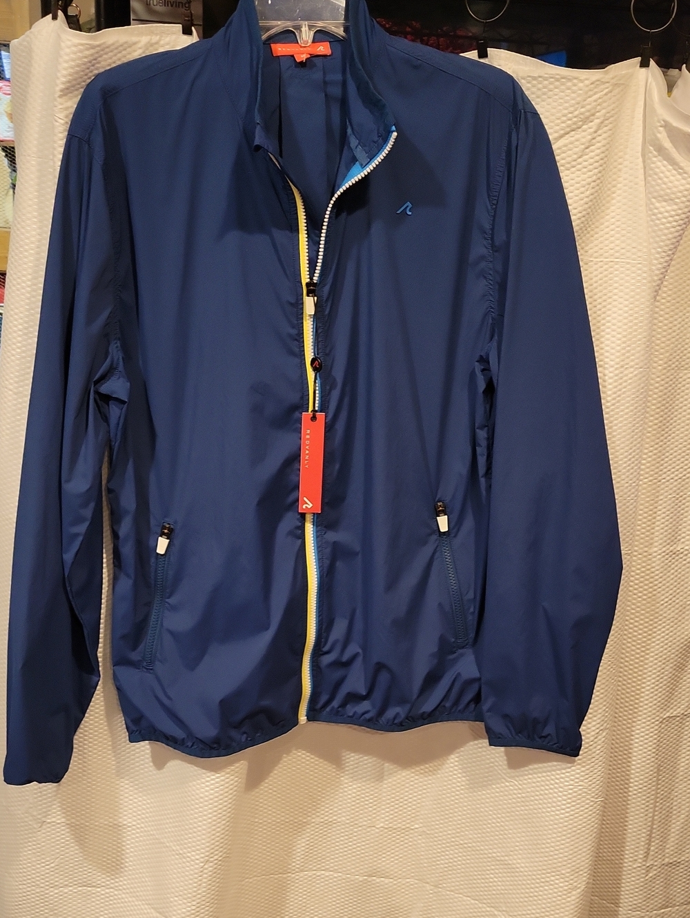 Redvanly NWT Windbreaker,Mens Sz.Medium/ Grecian/ Maltese Blue,Athletic